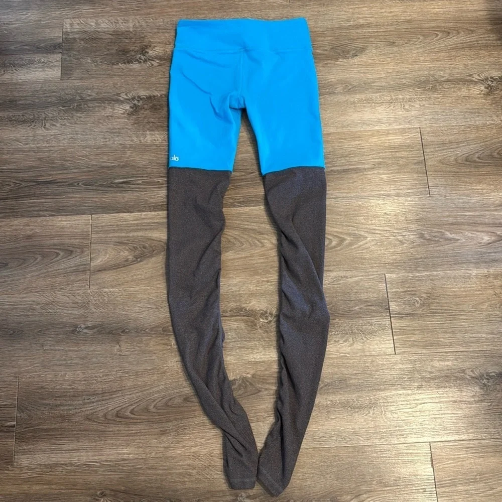 ALO Yoga High Waist Goddess Legging Blue Gray Size Small